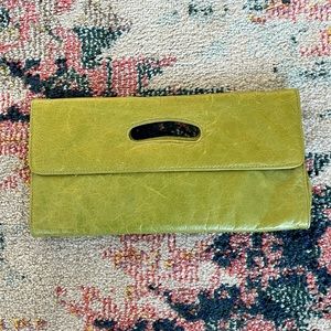 HOBO International apple green clutch